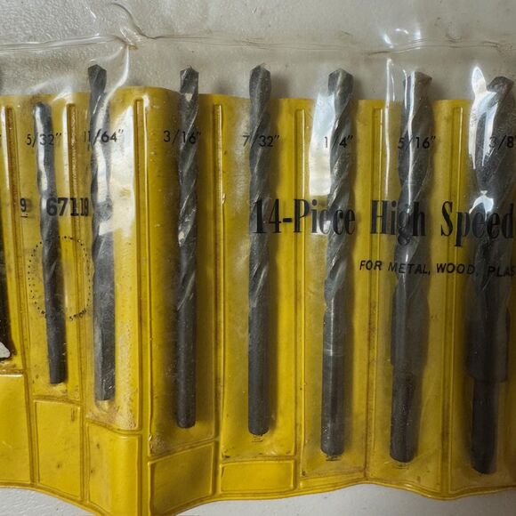 Vintage Companion Drill Set 14 Pc Replacement Tool DIY Building Wood High Speed - Picture 3 of 9